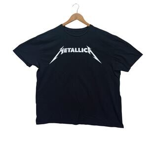 Unisex Metallica Heavy Metal Rock Band Black Classic Rock Logo T Shirt 2XL